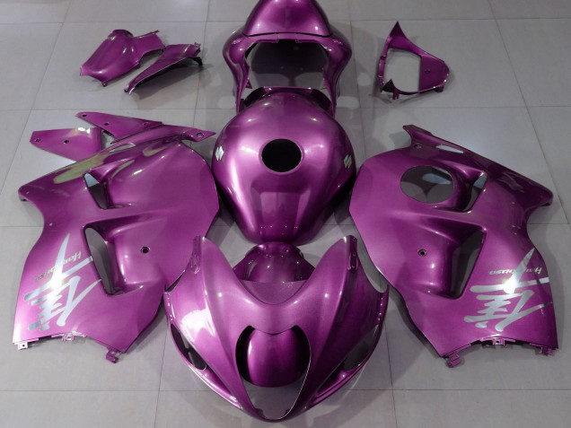 1996-2007 Suzuki GSXR 1300 Motorcycle Fairings - Glossy Pink Silver Logo Australia