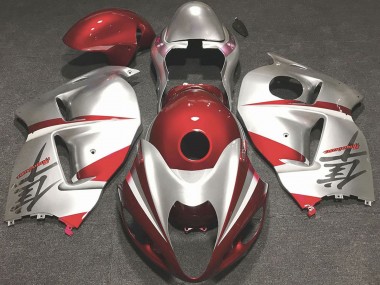 Affordable 1996-2007 Suzuki GSXR 1300 Motorcycle Fairings - Glossy Red and Silver Australia