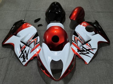 Affordable 1996-2007 Suzuki GSXR 1300 Motorcycle Fairings - White Orange Australia