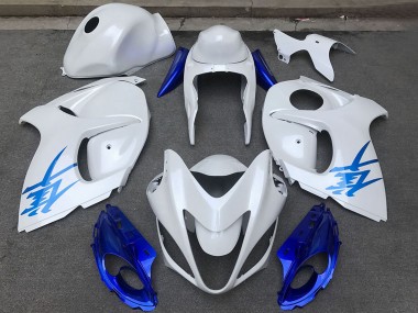 Affordable 2008-2020 Suzuki GSXR 1300 Motorcycle Fairings - Glossy White Blue Australia