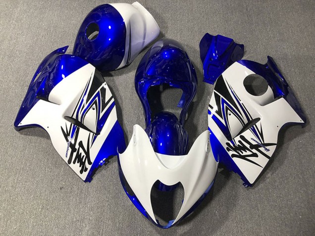 1996-2007 Suzuki GSXR 1300 Motorcycle Fairings - Glossy White Deep Blue Australia