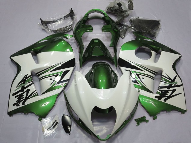 1996-2007 Suzuki GSXR 1300 Motorcycle Fairings - Glossy White Green Australia