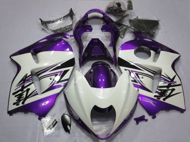 Affordable 1996-2007 Suzuki GSXR 1300 Motorcycle Fairings - Glossy White Purple Australia