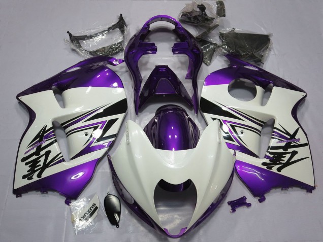 1996-2007 Suzuki GSXR 1300 Motorcycle Fairings - Glossy White Purple Australia