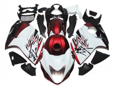 Affordable 2008-2020 Suzuki GSXR 1300 Motorcycle Fairings - Glossy White Deep Red Australia