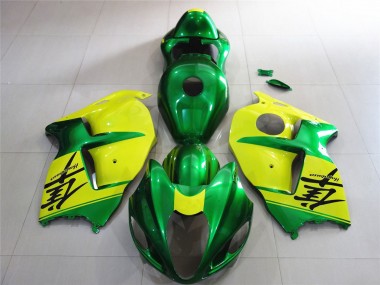 Affordable 1996-2007 Suzuki GSXR 1300 Motorcycle Fairings - Green and Yellow Australia