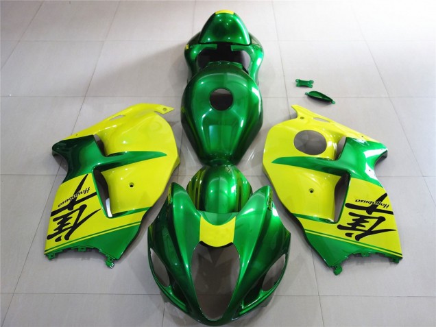 1996-2007 Suzuki GSXR 1300 Motorcycle Fairings - Green and Yellow Australia