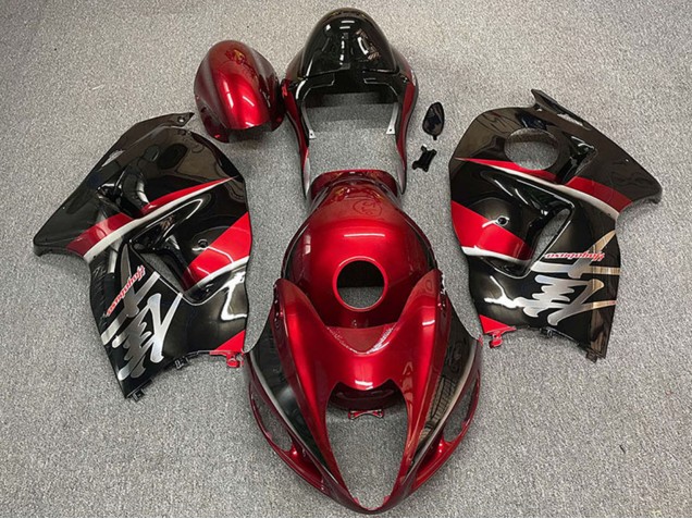1996-2007 Suzuki GSXR 1300 Motorcycle Fairings - Maroon Red Black Style Australia