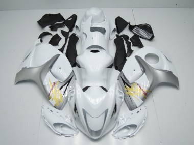 Affordable 2008-2020 Suzuki GSXR 1300 Motorcycle Fairings - White Silver Yellow Australia