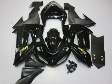 Affordable 2006-2007 Kawasaki ZX10R Motorcycle Fairings - Glossy Black Matte Black and Gold Australia