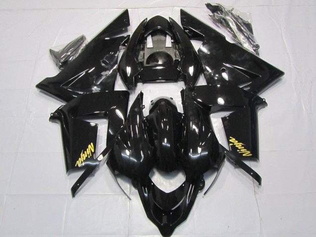 2004-2005 Kawasaki ZX10R Motorcycle Fairings - Glossy Black Gold Australia