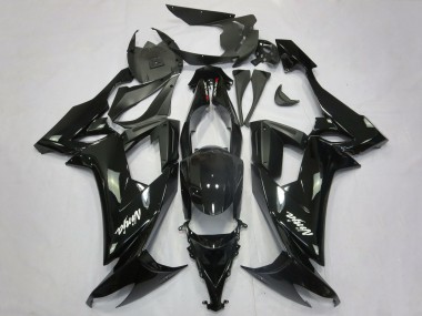 Affordable 2008-2010 Kawasaki ZX10R Motorcycle Fairings - Glossy Black Matte Black White Decal Australia