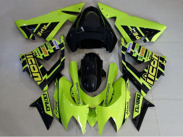 2004-2005 Kawasaki ZX10R Motorcycle Fairings - Custom High Viz Yellow Australia