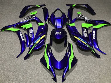 Affordable 2016-2020 Kawasaki ZX10R Motorcycle Fairings - Deep Blue Green Trick Star Eva Racing Australia