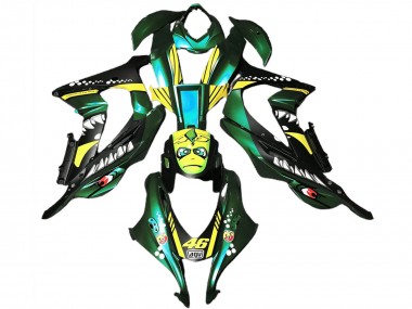 Affordable 2016-2020 Kawasaki ZX10R Motorcycle Fairings - Forest Green Yellow Shark 46 Australia