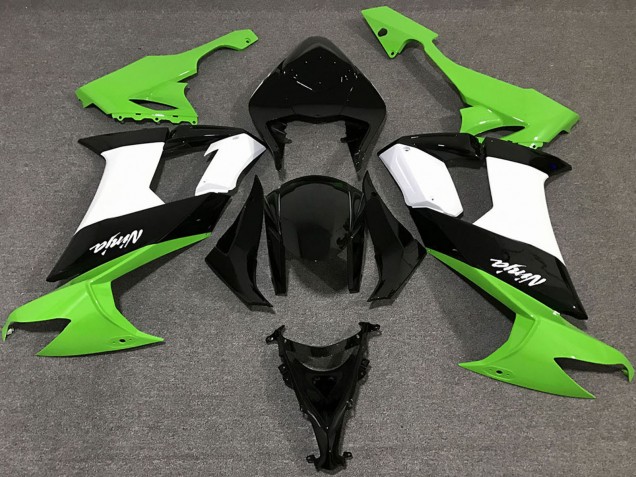 2008-2010 Kawasaki ZX10R Motorcycle Fairings - Green White Black Australia