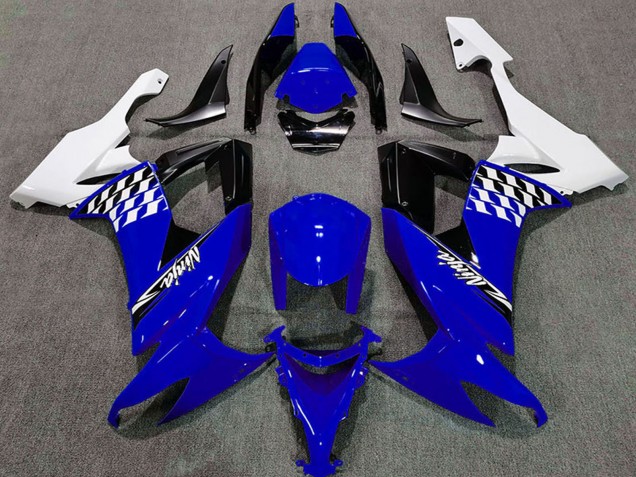 2008-2010 Kawasaki ZX10R Motorcycle Fairings - White Blue Black Australia