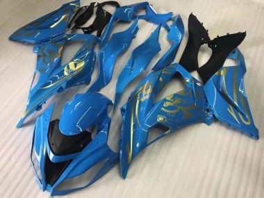 Affordable 2016-2020 Kawasaki ZX10R Motorcycle Fairings - Blue Gold Australia