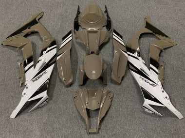 Affordable 2011-2015 Kawasaki ZX10R Motorcycle Fairings - Brown White Black Australia
