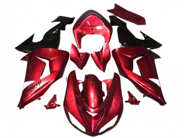 Affordable 2006-2007 Kawasaki ZX10R Motorcycle Fairings - Red Glossy Black Australia