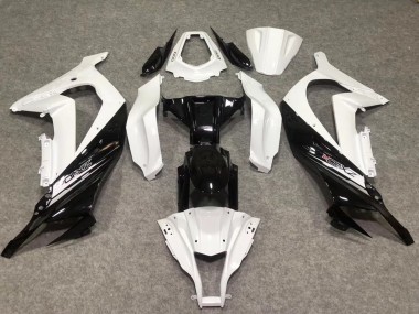 Affordable 2011-2015 Kawasaki ZX10R Motorcycle Fairings - White Glossy Black Australia