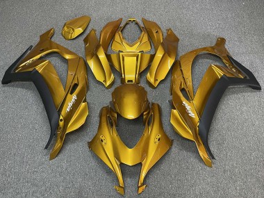 Affordable 2016-2020 Kawasaki ZX10R Motorcycle Fairings - Gold Black White Ninja Australia
