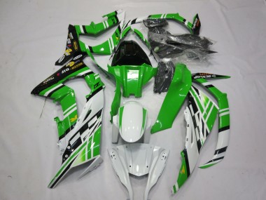 Affordable 2011-2015 Kawasaki ZX10R Motorcycle Fairings - White Green Yellow Black Maxxis Dunlop Australia