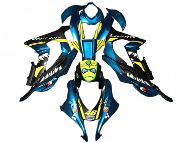 Affordable 2016-2020 Kawasaki ZX10R Abs Motorcycle Fairings - Light Blue Yellow Shark Australia