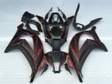 Affordable 2011-2015 Kawasaki ZX10R Motorcycle Fairings - Matte Black Red Australia