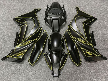 Affordable 2011-2015 Kawasaki ZX10R Motorcycle Fairings - Matte Black Yellow Lining Australia