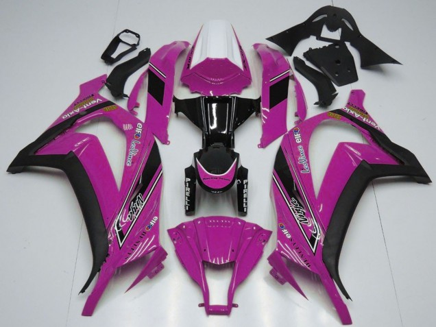 2011-2015 Kawasaki ZX10R Motorcycle Fairings - White Pink Glossy Black OEM Style Australia