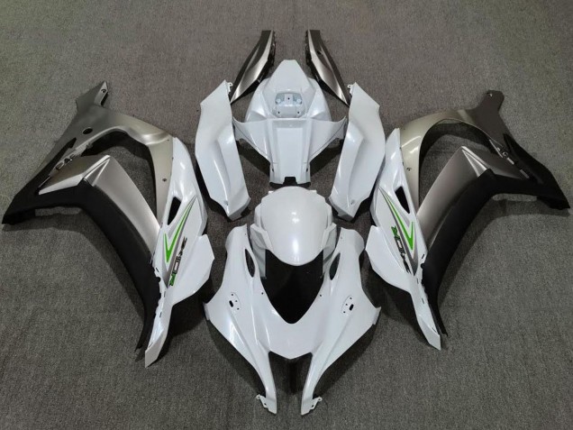 2016-2020 Kawasaki ZX10R Motorcycle Fairings - Pearl White Silver Australia