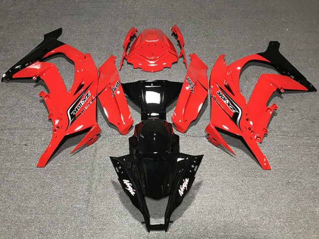 2011-2015 Kawasaki ZX10R Motorcycle Fairings - Red Glossy Black Australia