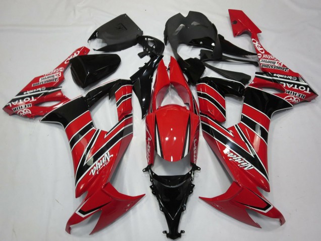 2008-2010 Kawasaki ZX10R Motorcycle Fairings - Red Black Australia