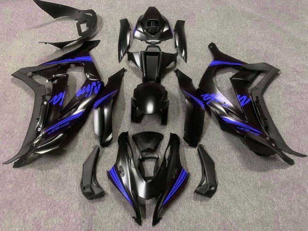 2016-2020 Kawasaki ZX10R Motorcycle Fairings - Matte Black Blue Ninja Australia