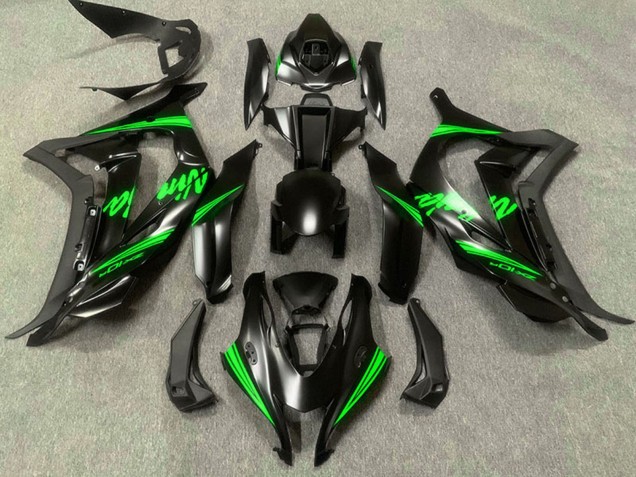 2016-2020 Kawasaki ZX10R Motorcycle Fairings - Matte Black Green Ninja Australia
