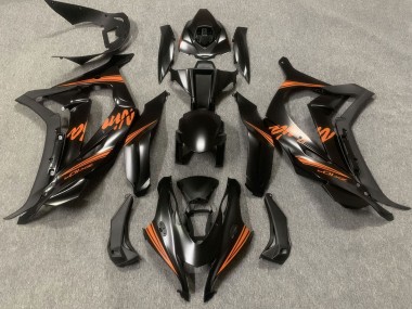 Affordable 2016-2020 Kawasaki ZX10R Motorcycle Fairings - Matte Black Orange Ninja Australia