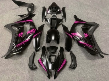 Affordable 2016-2020 Kawasaki ZX10R Motorcycle Fairings - Matte Black Pink Ninja Australia