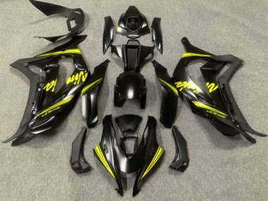 Affordable 2016-2020 Kawasaki ZX10R Motorcycle Fairings - Matte Black Yellow Ninja Australia