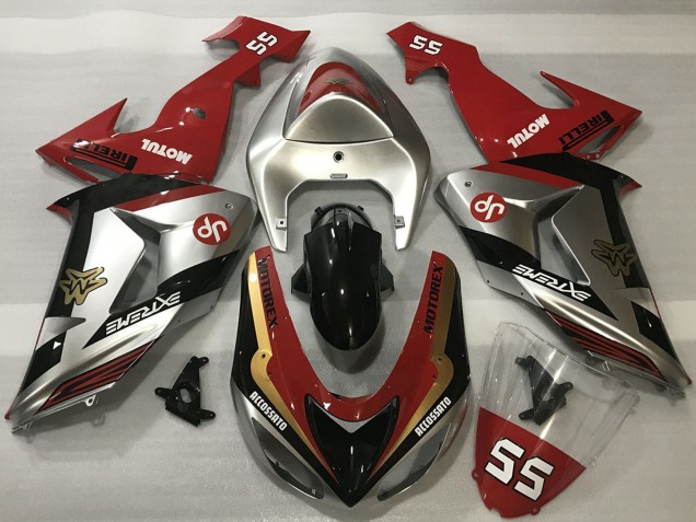 2006-2007 Kawasaki ZX10R Motorcycle Fairings - Red Silver Gold Black Australia