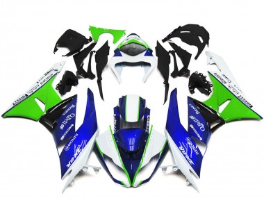 Affordable 2009-2012 Kawasaki ZX6R Motorcycle Fairings - White Green Blue Black Australia