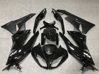 Affordable 2009-2012 Kawasaki ZX6R Motorcycle Fairing - Glossy Black Matte Black Australia