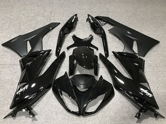 2009-2012 Kawasaki ZX6R Motorcycle Fairing - Glossy Black Matte Black Australia