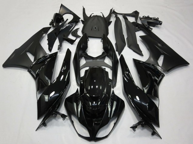 2009-2012 Kawasaki ZX6R Motorcycle Fairings - Glossy Black Matte Black Australia