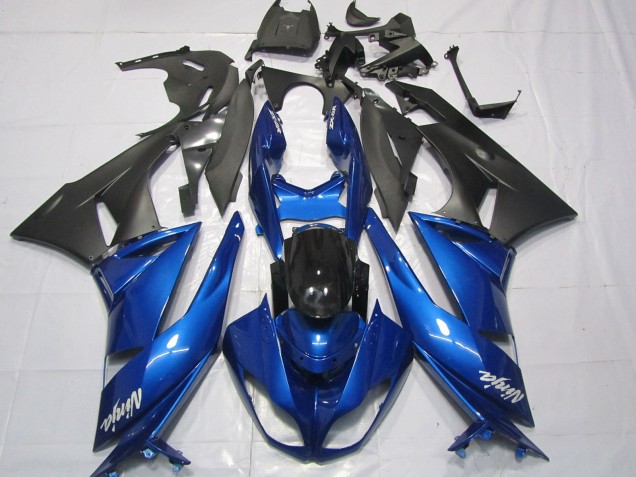 2009-2012 Kawasaki ZX6R Motorcycle Fairings - Blue Glossy Black Matte Black White Ninja Australia