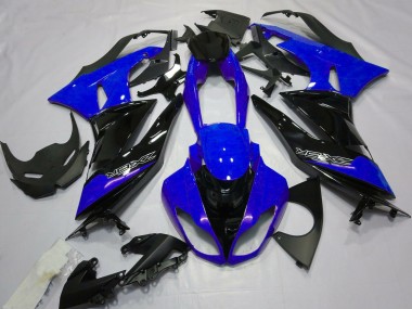 Affordable 2009-2012 Kawasaki ZX6R Motorcycle Fairings - Blue Glossy Black Australia
