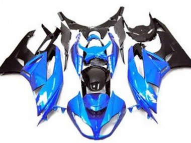 Affordable 2009-2012 Kawasaki ZX6R Motorcycle Fairing - Blue Glossy Black Matte Black Australia