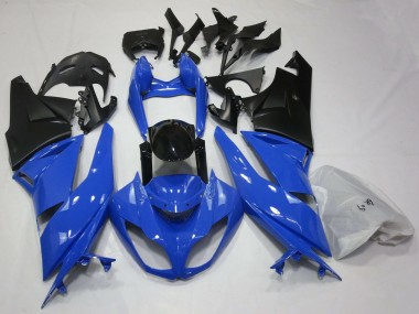Affordable 2009-2012 Kawasaki ZX6R Motorcycle Fairings - Blue Glossy Black Matte Black Australia