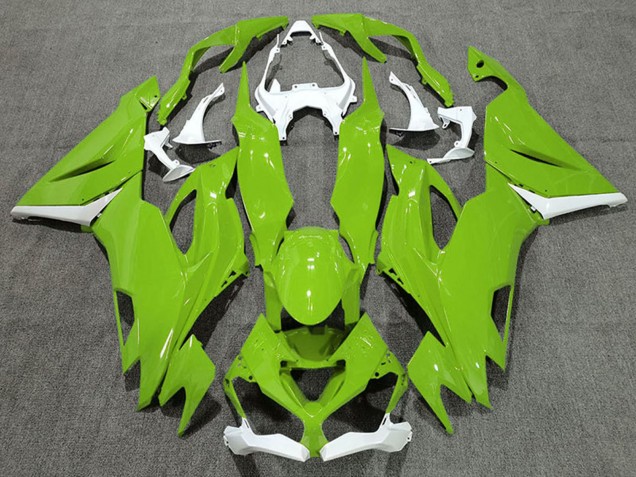 2019-2022 Kawasaki ZX6R Motorcycle Fairings - White Green Australia