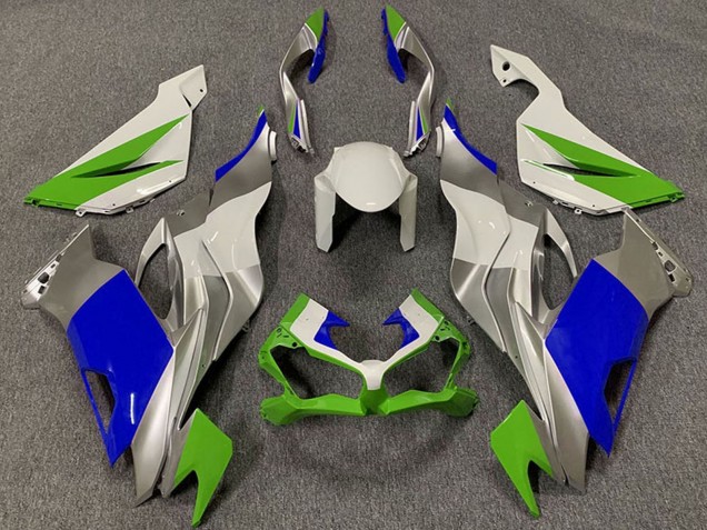 2019-2022 Kawasaki ZX6R Motorcycle Fairings - White Silver Green Blue Australia